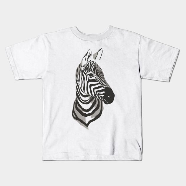 Zebra Kids T-Shirt by VintageHeroes